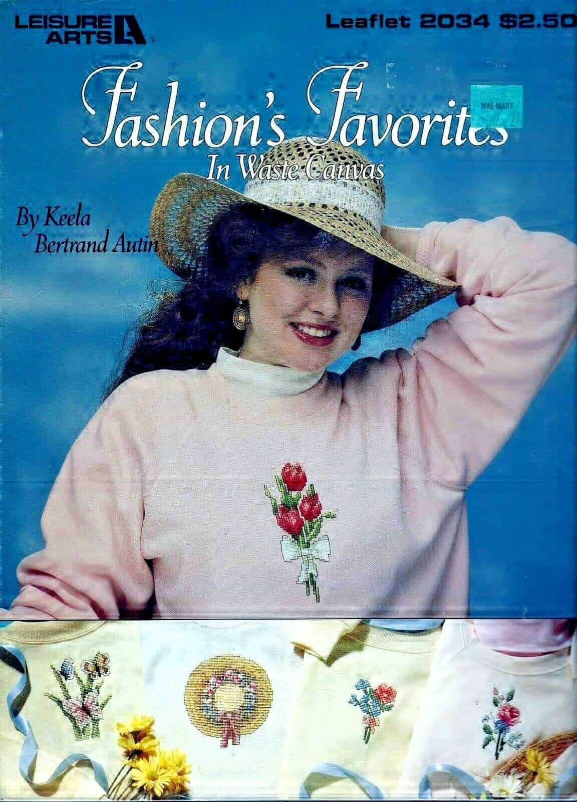 FASHION'S FAVORITES IN WASTE CANVAS to CROSS STITCH by KEELA AUTIN OOP -  Chappy's Fiber Arts and Crafts